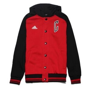 ADIDAS Chicago Bulls NBA Red & Black Train Jacket, Full Zip Hoodie, Sz M